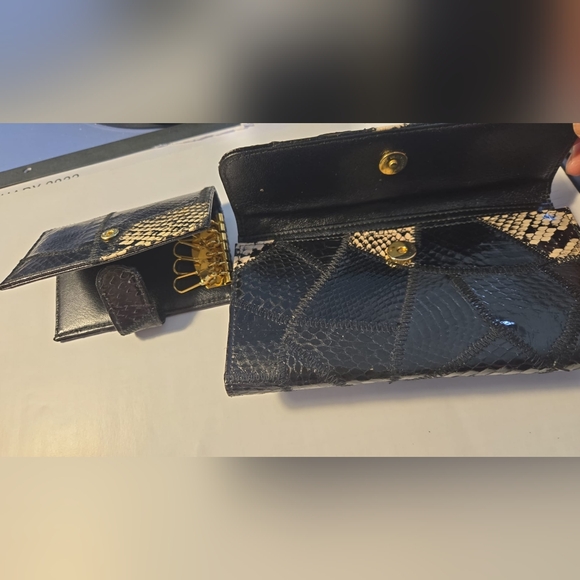 Vintage Preloved snakeskin wallet set, coin purse and keyholder - Picture 6 of 6